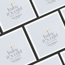 Baby It's Cold Outside Boy Blue Baby Shower