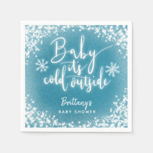 Baby It's Cold Outside Boy Shower Napkin