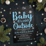 Baby It's Cold Outside Boys Winter Baby Shower<br><div class="desc">Celebrate in style with these sweet and very trendy real foil pressed baby shower invitations. This design is easy to personalise with your special event wording and your guests will be thrilled when they receive these fabulous invites.</div>