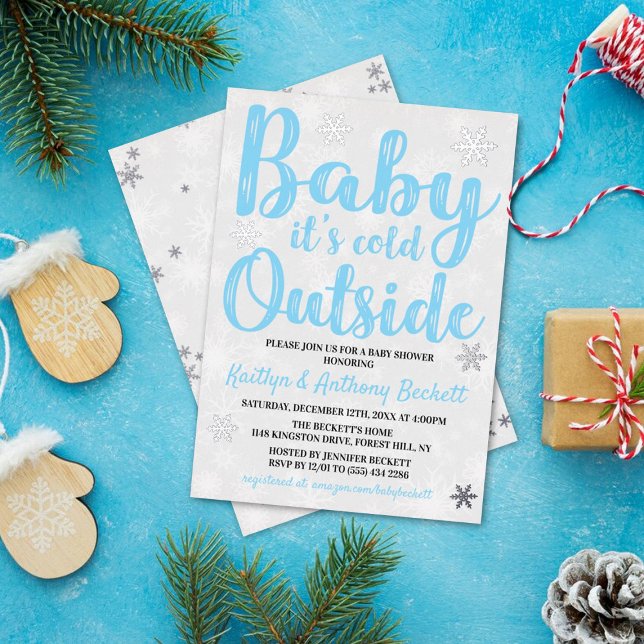 Baby It's Cold Outside Boys Winter Baby Shower (Creator Uploaded)