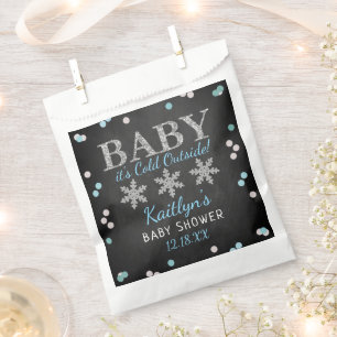 Baby It's Cold Outside Boys Winter Baby Shower Favour Bag