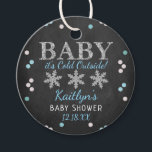 Baby It's Cold Outside Boys Winter Baby Shower Favour Tags<br><div class="desc">Celebrate in style with these cute and very trendy baby shower favour tags. This design is easy to personalise with your special event wording and your guests will be thrilled when they see these fabulous tags.</div>