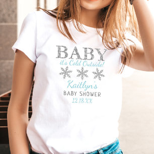 Baby It's Cold Outside Boys Winter Baby Shower T-Shirt