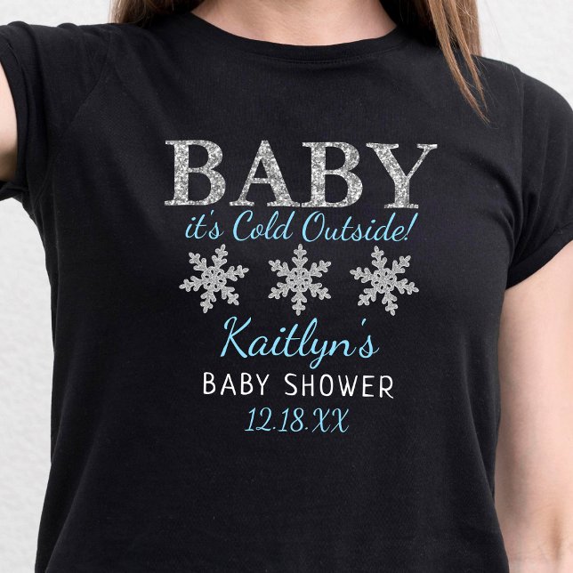 Baby It's Cold Outside Boys Winter Baby Shower T-Shirt (Creator Uploaded)