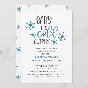 Baby It's Cold Outside Christmas Baby Shower Invit Invitation