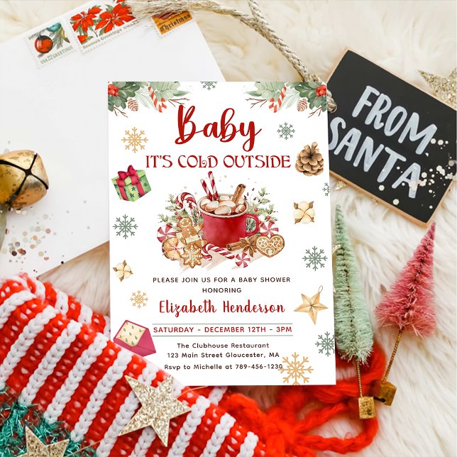 Baby It's Cold Outside Christmas Baby Shower Invitation (Creator Uploaded)