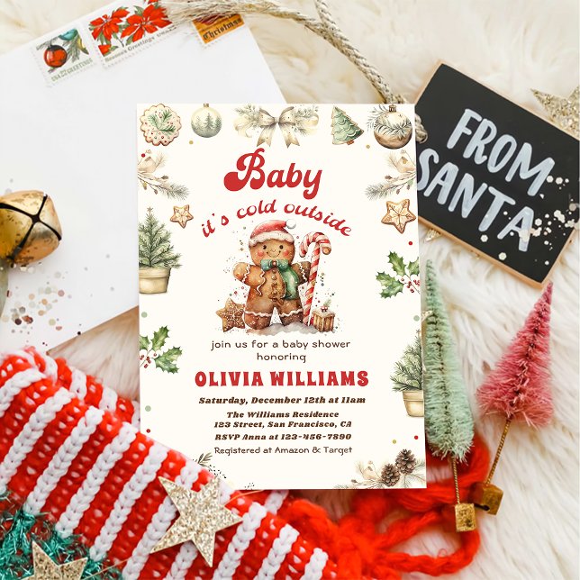Baby It's Cold Outside Christmas Baby Shower Invitation (Creator Uploaded)