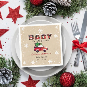 Baby It's Cold Outside   Christmas Baby Shower Napkin