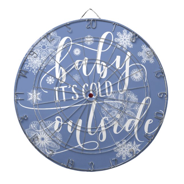 Baby it's Cold Outside Christmas Dartboard (Front)