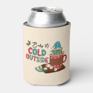 Baby It's Cold Outside Christmas Gnome Can Cooler