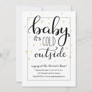 Baby It's Cold Outside Christmas Party Invitation