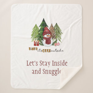 Baby It's Cold Outside Christmas Personalised  Sherpa Blanket