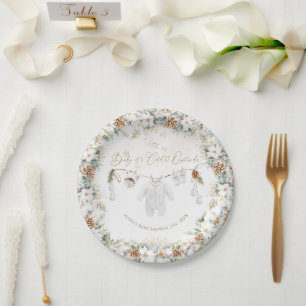 Baby Its Cold Outside Clothest Line Baby Shower Paper Plate