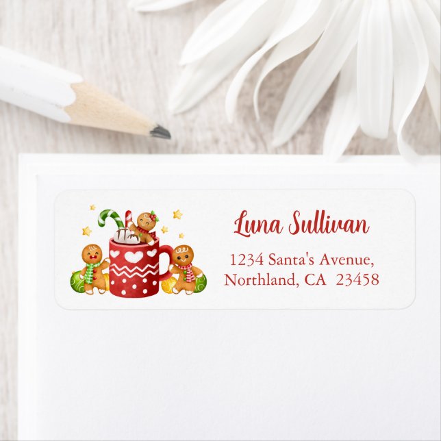 Baby Its Cold Outside Cosy Baby Shower Address Return Address Label (Insitu)