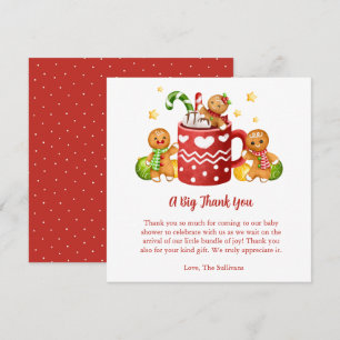 Baby Its Cold Outside Cosy Baby Shower Thank You Card