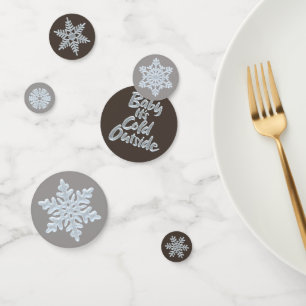 Baby It's Cold Outside Country Christmas Snowflake Confetti