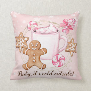 Baby its cold outside cushion