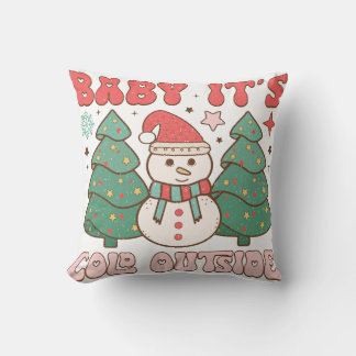 Baby it's cold outside cushion