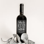 Baby It's Cold Outside | Custom Christmas Wine Label<br><div class="desc">Customise these festive holiday wine labels with two lines of custom text to create a perfect hostess gift or personalised touch to your Christmas dinner spread. Rustic chalkboard labels feature "baby it's cold outside" in white hand lettered script accented with snowflakes.</div>