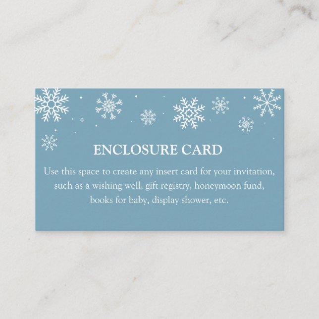 Baby it's Cold Outside Custom Enclosure Card (Front)