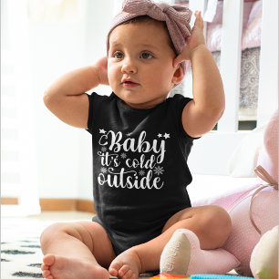 Baby its cold Outside Cute Christmas Baby's Bodysuit
