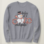 Baby It's Cold Outside Cute Snowman Christmas Sweatshirt<br><div class="desc">This design features the expression "Baby it's cold outside" and a cute snowman in a red gingham scarf! The matching collection of products is available in our shop! Contact us if you would like this design modified for your specific number of photos or if you need this design applied to...</div>
