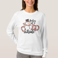 Baby It's Cold Outside Cute Snowman Christmas