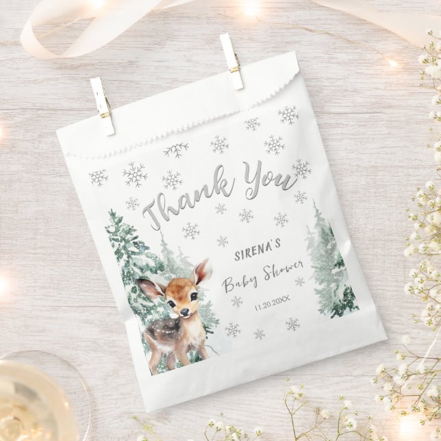 Baby it's Cold Outside | Cute Thank You Favour Bag (Clipped)