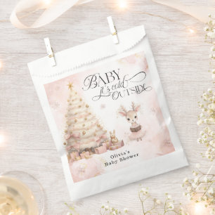 Baby it's Cold Outside Deer Baby Shower Favour Bag