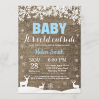 Baby its Cold Outside Deer Winter Boy Baby Shower