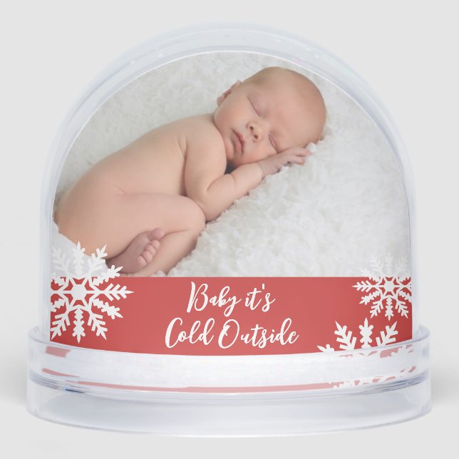 Baby it's Cold Outside Double Photo Snowglobe (Front)