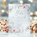 Baby its cold outside elegant frost baby shower invitation<br><div class="desc">Baby its cold outside elegant frost baby shower Invitation
Matching items available.</div>