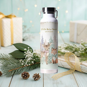 Baby It's Cold Outside Elegant Winter Woodland Water Bottle