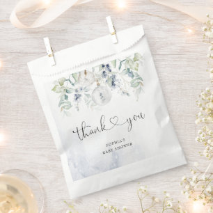 Baby its cold outside eucalyptus baby shower favour bag