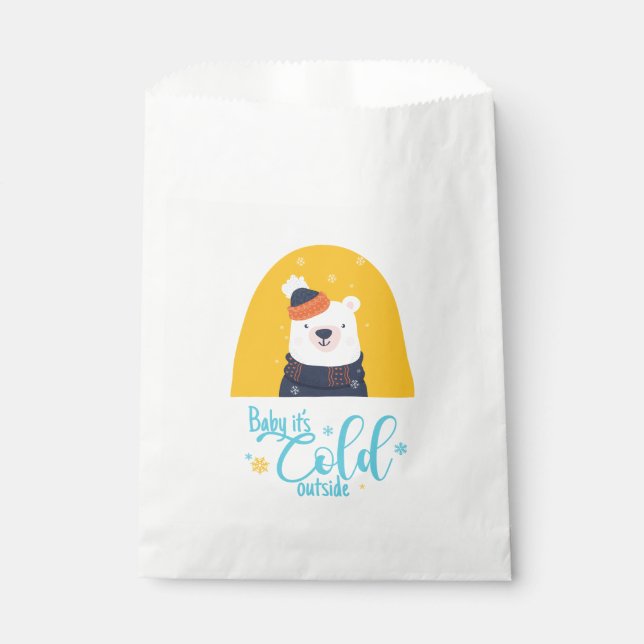 Baby it's cold outside favour bag (Front)