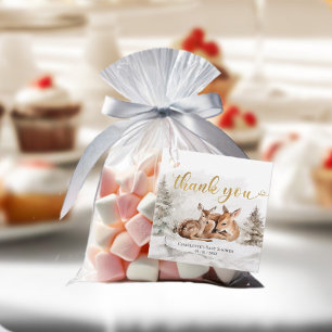 Baby it's cold outside Forest Deer Baby Shower  Favour Tags