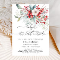 Baby it's Cold Outside Frosty Floral Baby Shower