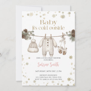 Baby it's cold outside gender neutral Baby Shower Invitation