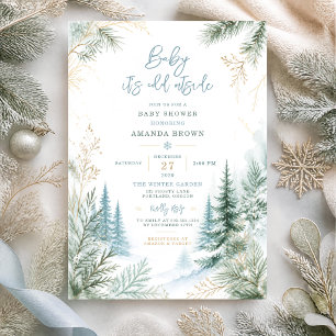 Baby Its Cold Outside Gender Neutral Baby Shower Invitation