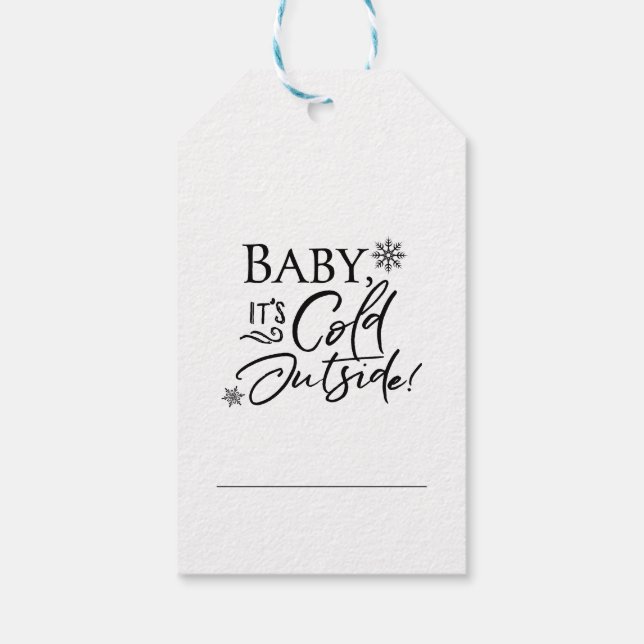 Baby it's Cold Outside Gift Tags (Back)