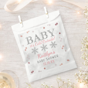 Baby It's Cold Outside Girls Winter Baby Favour Bag