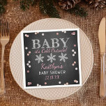 Baby It's Cold Outside Girls Winter Baby Napkin<br><div class="desc">Celebrate in style with these trendy baby shower napkins. This design is easy to personalise with your special event wording and your guests will be thrilled when they see these fabulous napkins.</div>