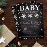 Baby It's Cold Outside Girls Winter Baby Shower<br><div class="desc">Celebrate in style with these sweet and very trendy real foil pressed baby shower invitations. This design is easy to personalise with your special event wording and your guests will be thrilled when they receive these fabulous invites.</div>