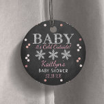 Baby It's Cold Outside Girls Winter Baby Shower Favour Tags<br><div class="desc">Celebrate in style with these cute and very trendy baby shower favour tags. This design is easy to personalise with your special event wording and your guests will be thrilled when they see these fabulous tags.</div>