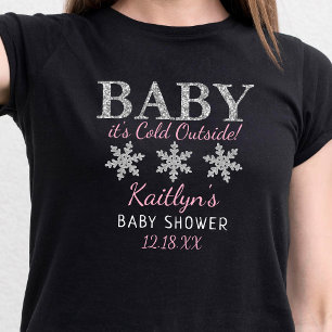 Baby It's Cold Outside Girls Winter Baby T-Shirt