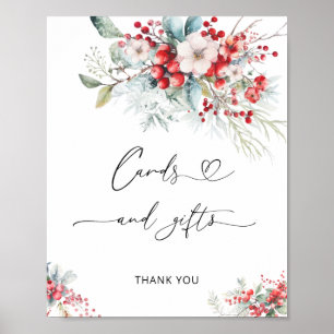 Baby it's Cold Outside Greenery  Cards and Gifts Poster