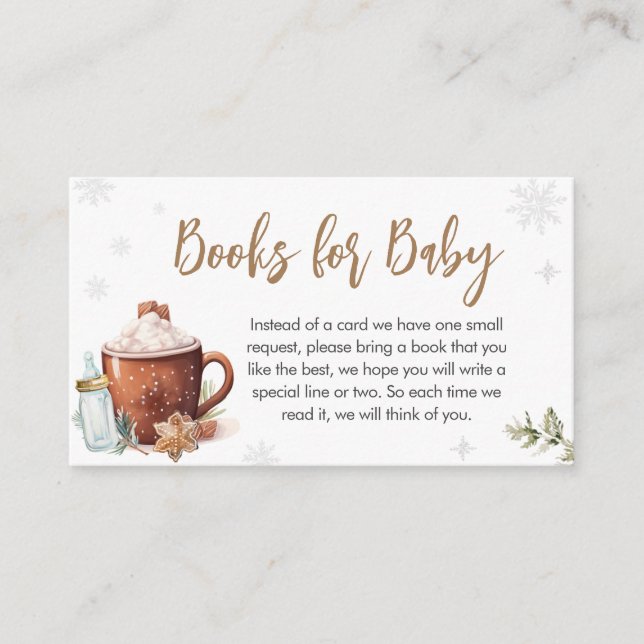 Baby Its Cold Outside Hot Cocoa Books for Baby Enclosure Card (Front)