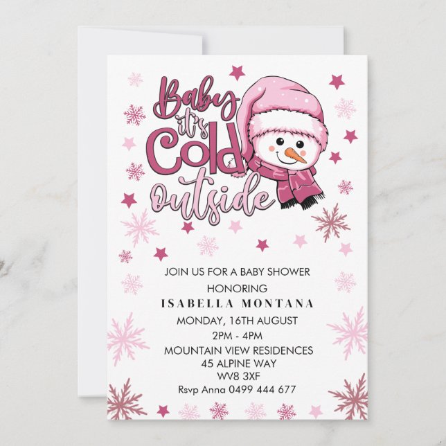 baby its cold outside invitation (Front)