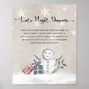 Baby its cold outside Late night diapers game  Poster