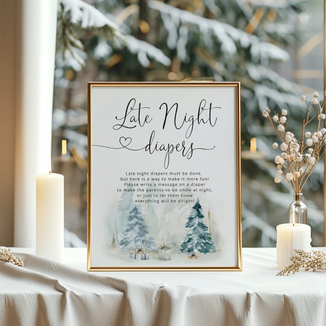 Baby its cold outside Late night diapers game Poster (Creator Uploaded)